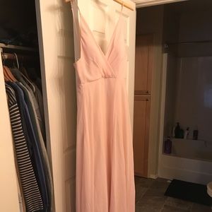 Bryce Surplice V-Neck Chiffon Evening Dress.